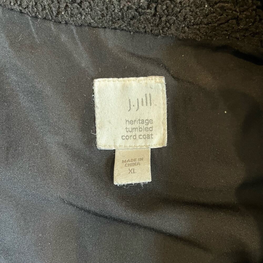 J. Jill Heritage Tumbled Cord Jacket Women's Size XL Black Washed 100% Cotton - Picture 9 of 10